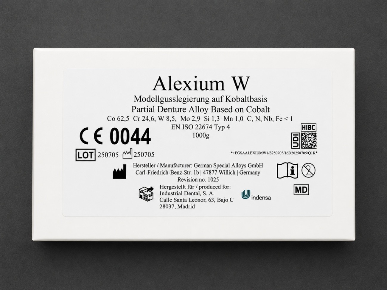 Aleaciones Alexium W